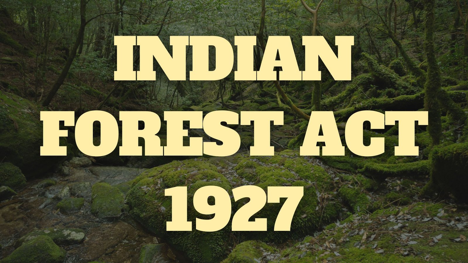 Indian Forest Act 1927, Lawforeverything