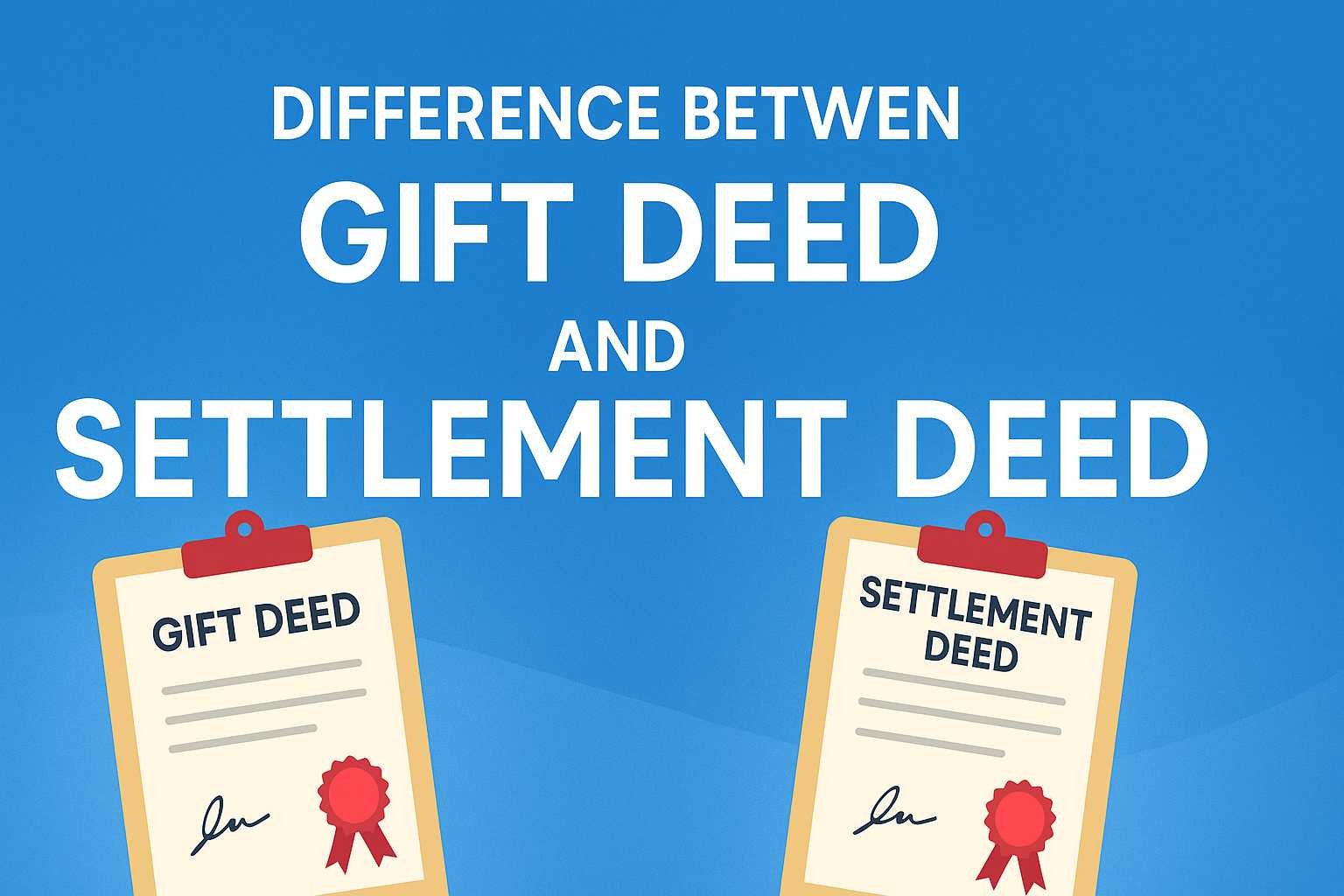 Difference Between Gift Deed and Settlement Deed, Lawforeverything